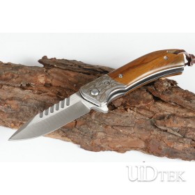 Fire Fox steel color blade rosewood folding knife UD405417